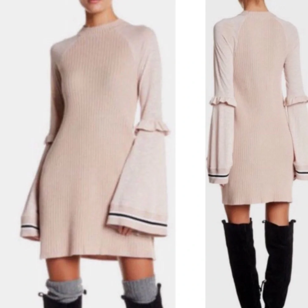 Free People Zou Bisou Knit Mini Dress